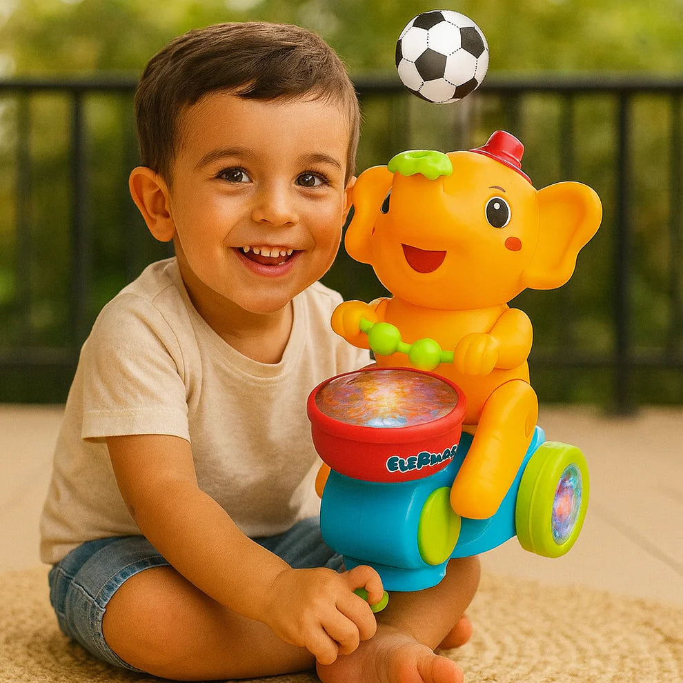 Juguete elefante con pelota voladora