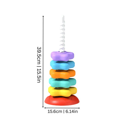 Juguete torre giratoria y de colores arcoíris
