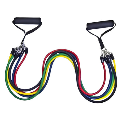 SuperKit 11 Piezas | Combo Bandas Elásticas Tubulares + Guía Ejercicios